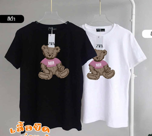 Shirt - Bear in pink