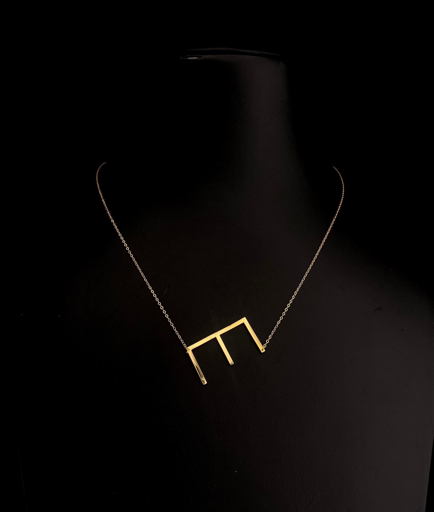 Elegant 18k Letter Necklace