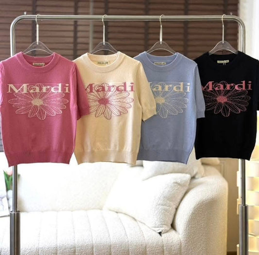 Short Sleeve Knitted Top