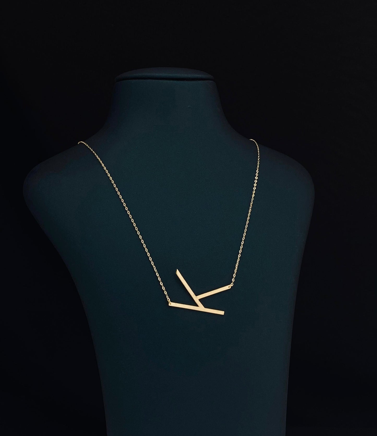 Elegant 18k Letter Necklace