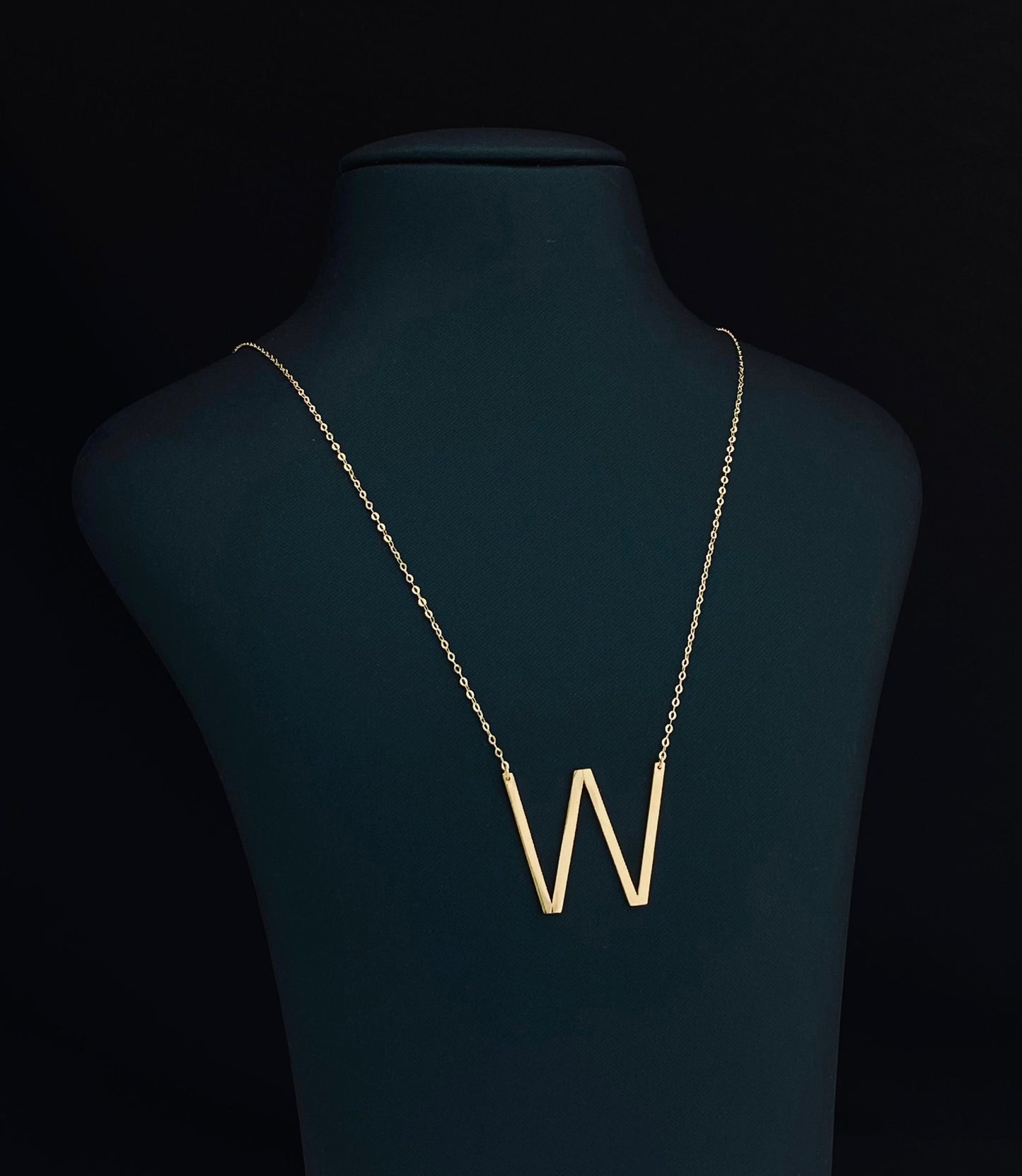 Elegant 18k Letter Necklace