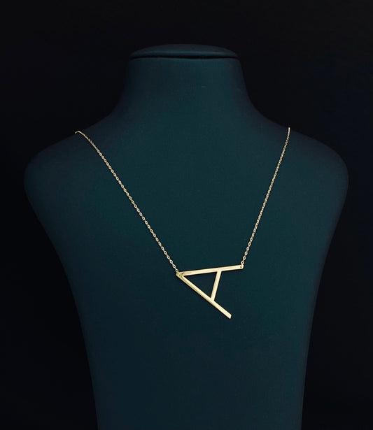Elegant 18k Letter Necklace