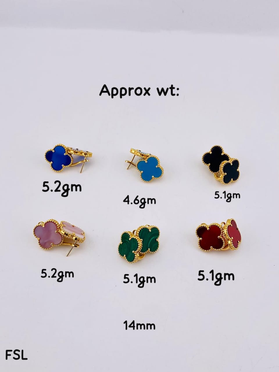 Brand Inspired 18k Gold Earrings